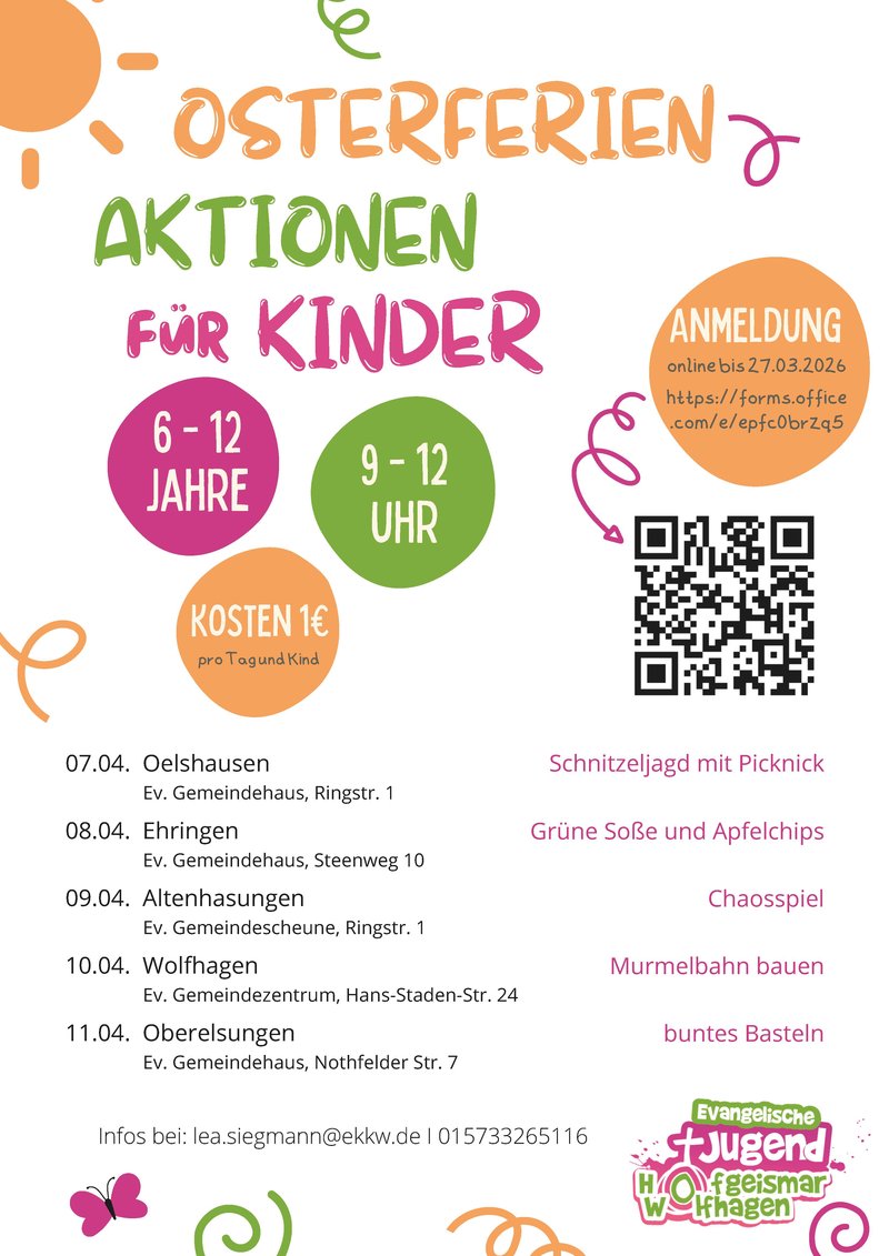 Plakat Ferienaktion Kinder 2026